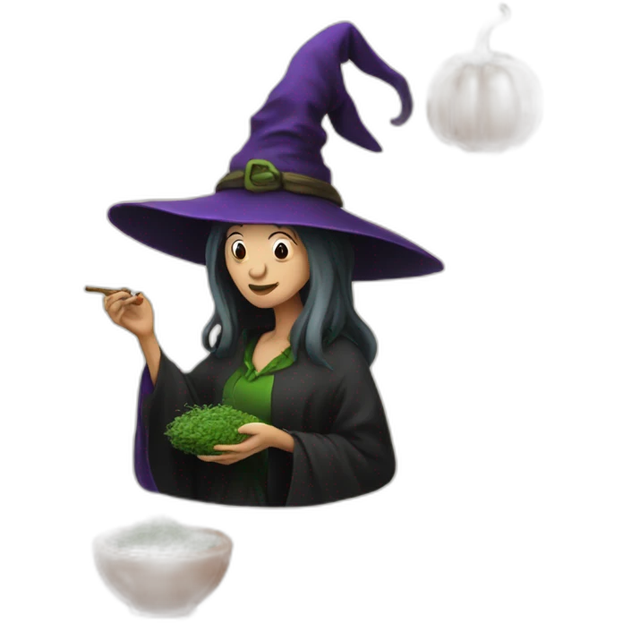 Witch smoking herbs emoji