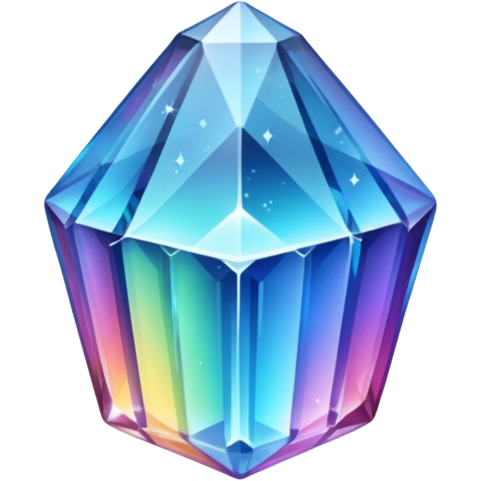 A big crystal (no background)(The crystal has many colours) emoji