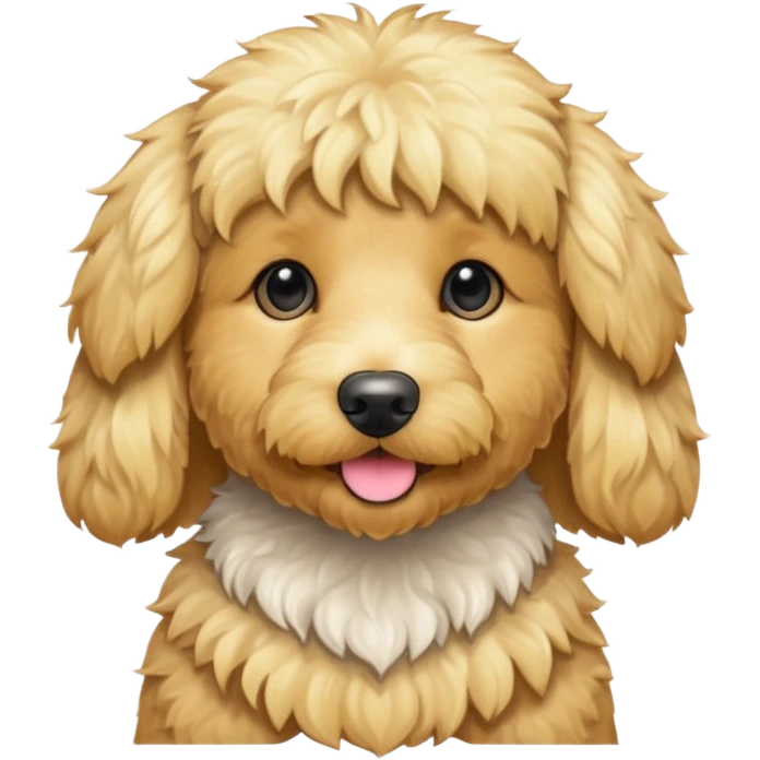 Golden doodle blonde dog emoji