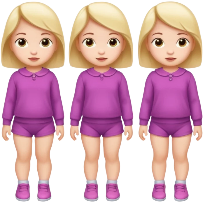 Baby Girl, Different Poses, different outfit emoji