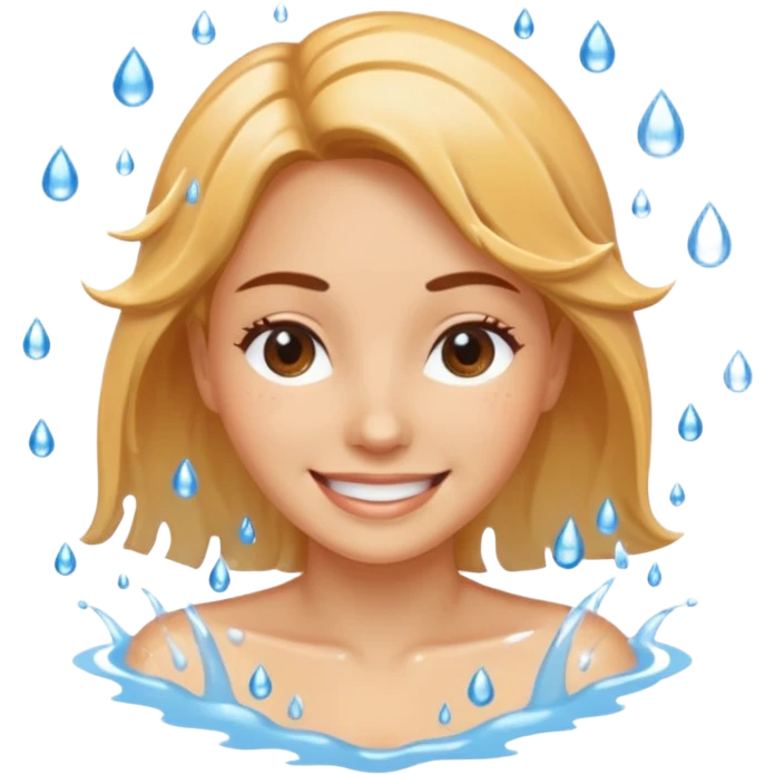 Woman splashed emoji
