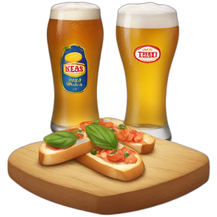 Cervezas con tapas emoji