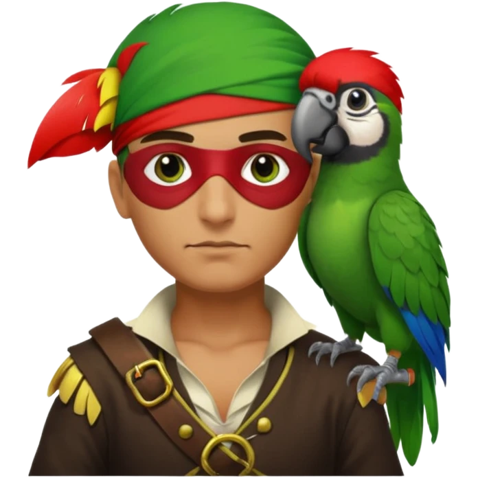 pirate and parrot emoji
