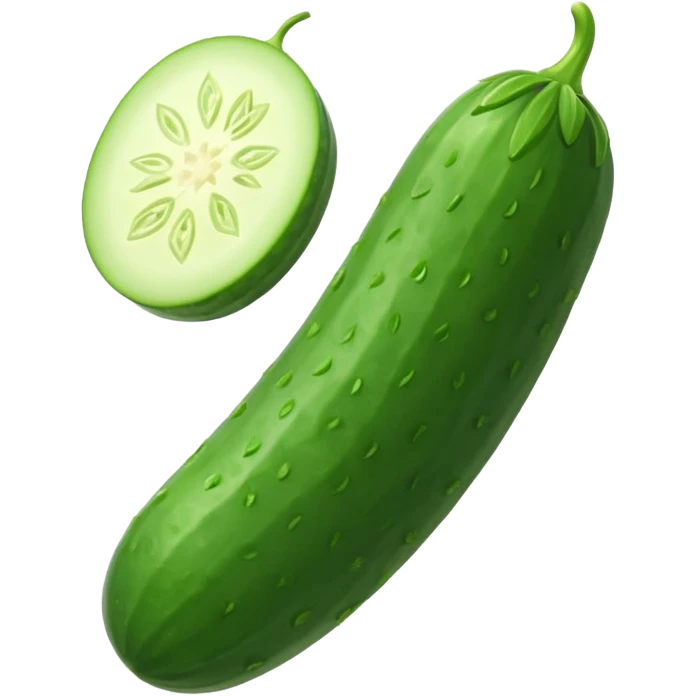 cucumber with small piece  emoji