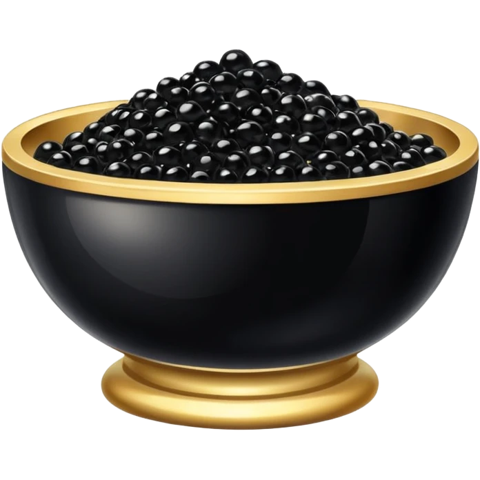 Cuenco con caviar emoji