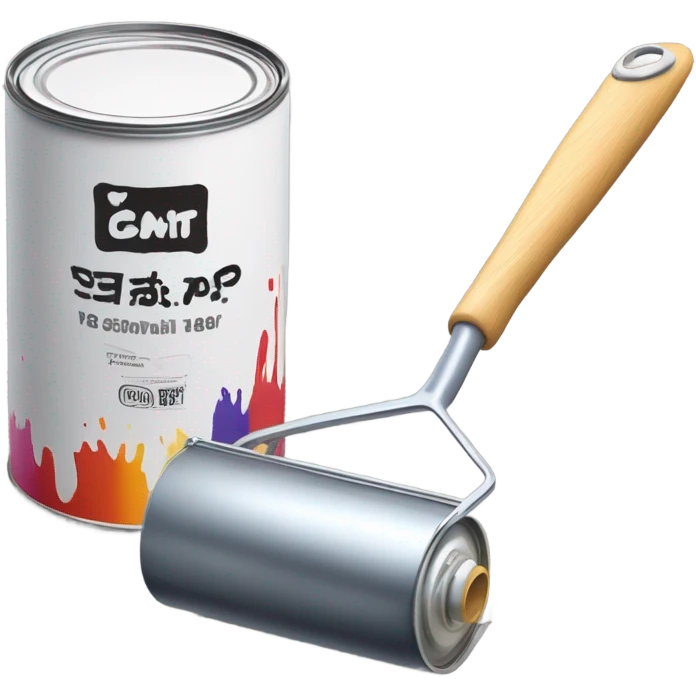 paint roller and paint can emoji