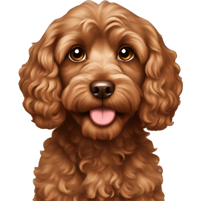 brown cavapoo emoji