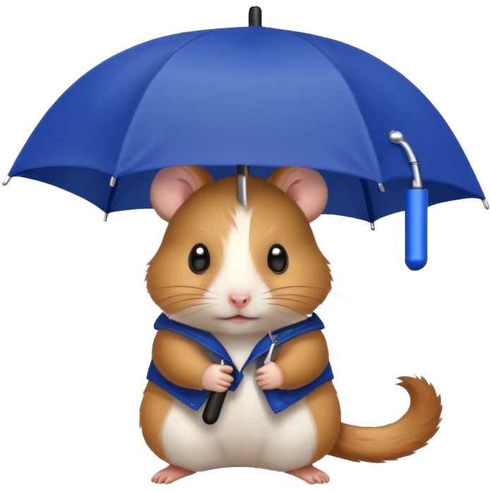 hamster holding an umbrella emoji
