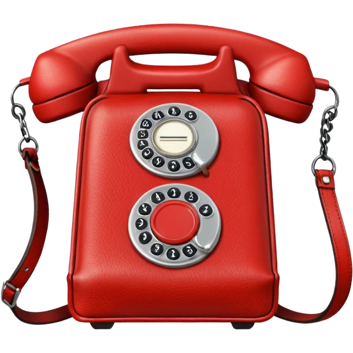 red phone calls bag emoji