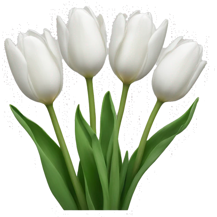 White tulips emoji