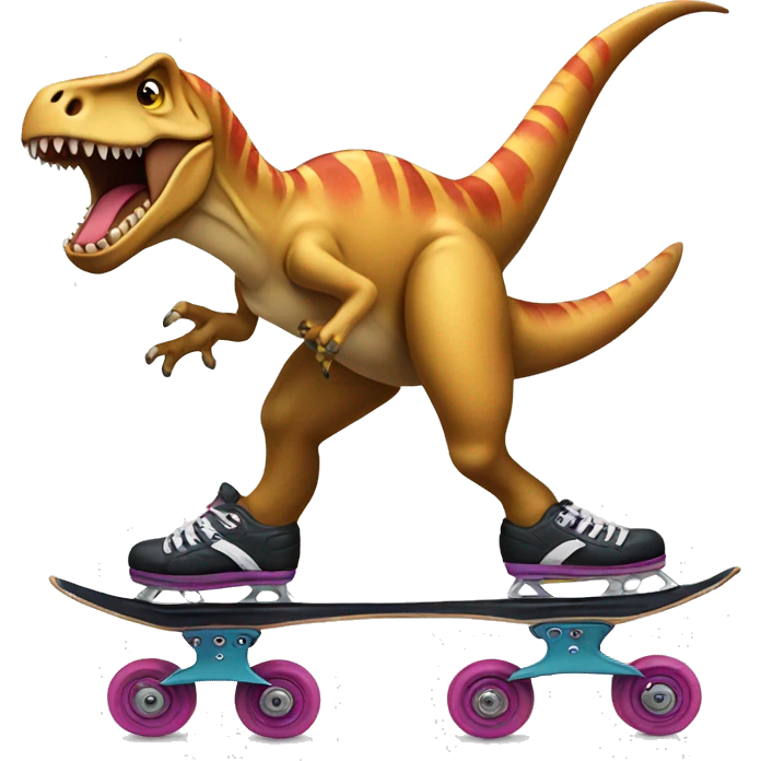 Trex on skates  emoji