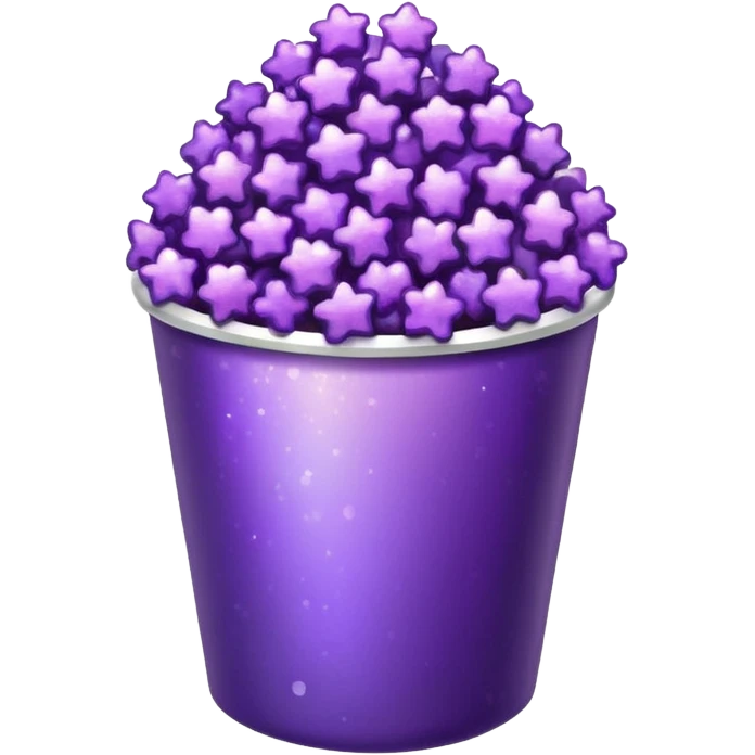 Glitter purple popcorn emoji