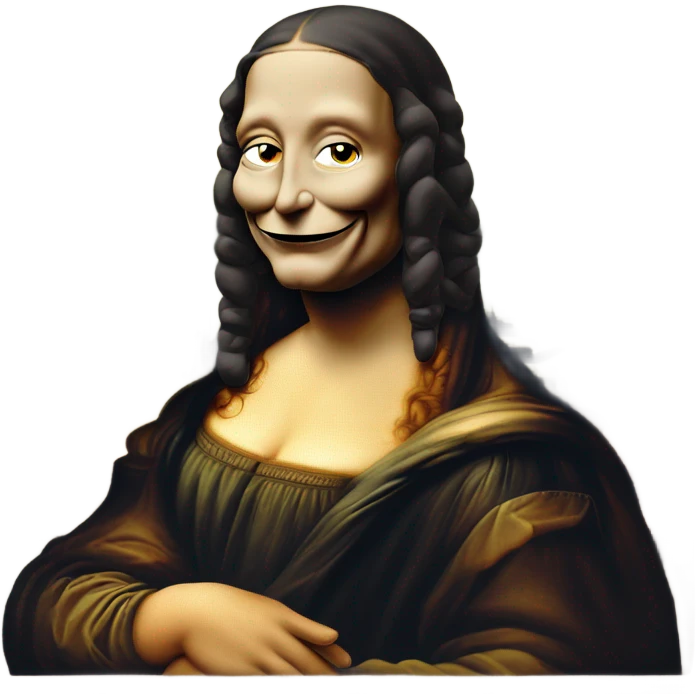 Mona Lisa smoking emoji