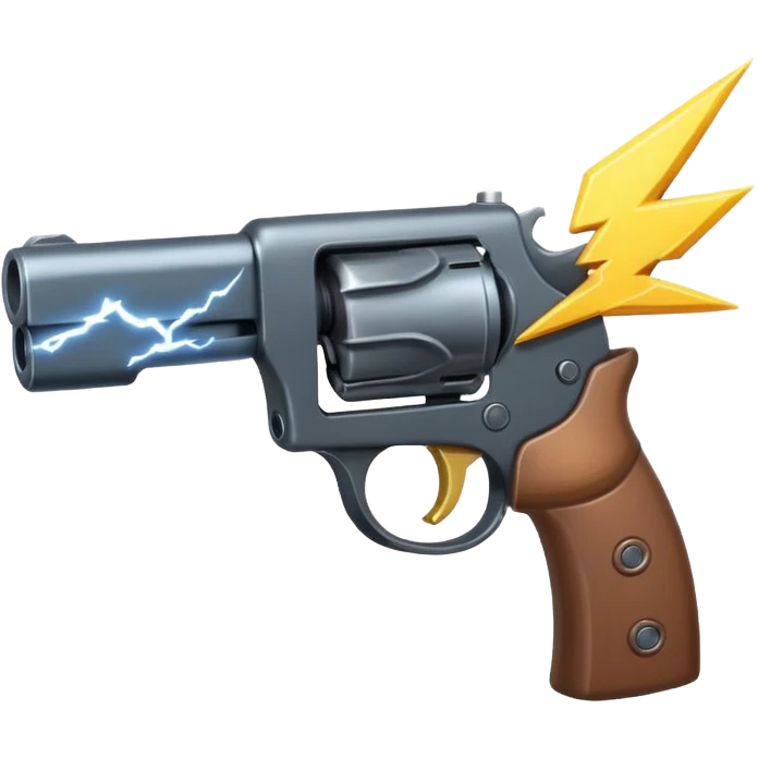 give me a gun which has lightning and thunder in it 
 emoji