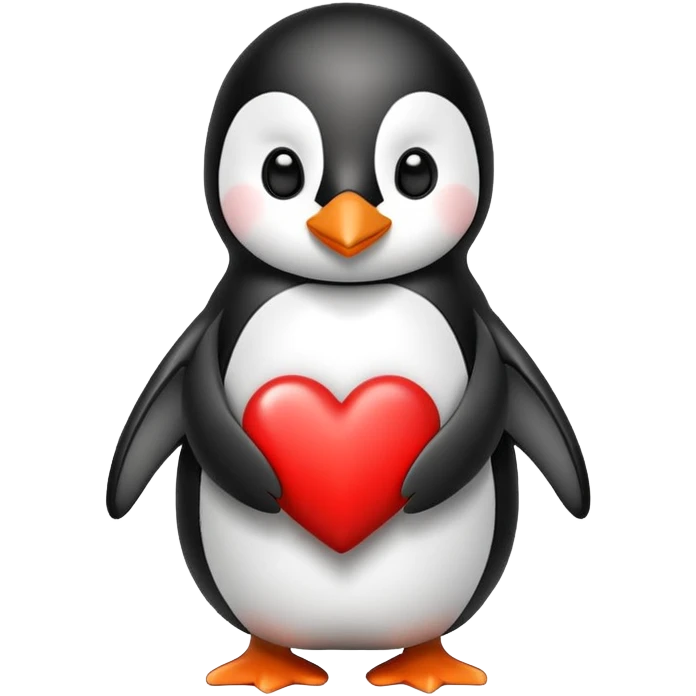 penguin with love emoji