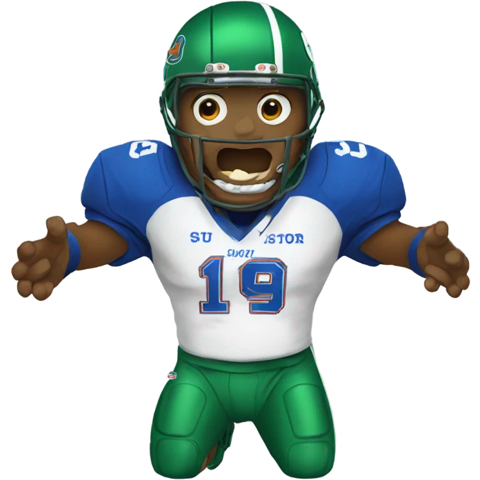 A Gator Playing Hockey With a Jersey That says sub and also make sure the Gator has his arms in the air kneeling. It needs to be in the essence of total greatness emoji