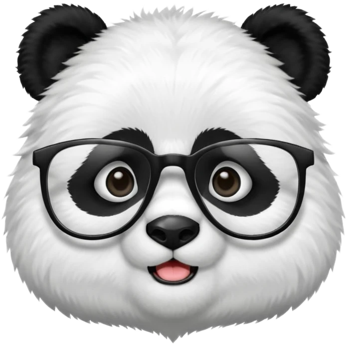 panda sit alone with glasses emoji
