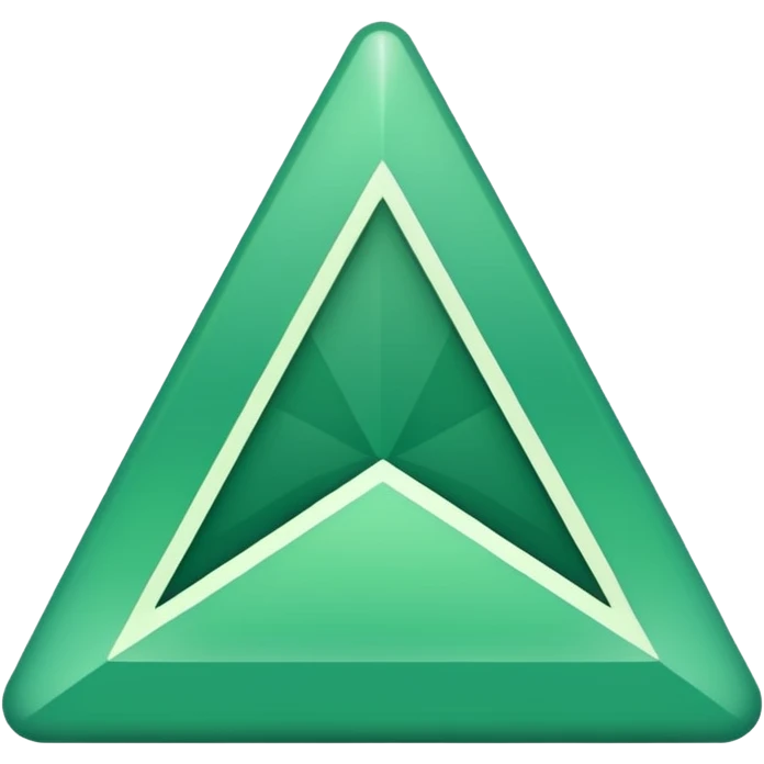 A green upside down triangle emoji