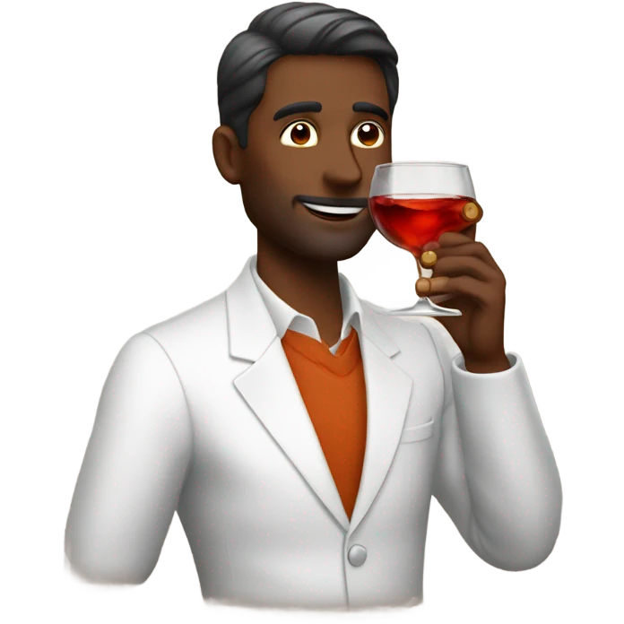  Men drinking a negroni emoji