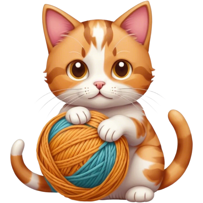 spring cute cat playing emoji