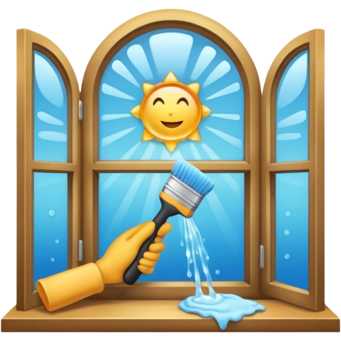 window being cleaned emoji