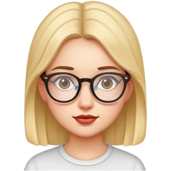 دختر عینکی emoji