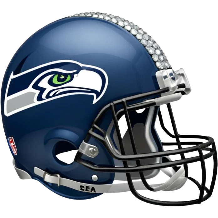 NFL Seahawks helmut with diamond bling  emoji