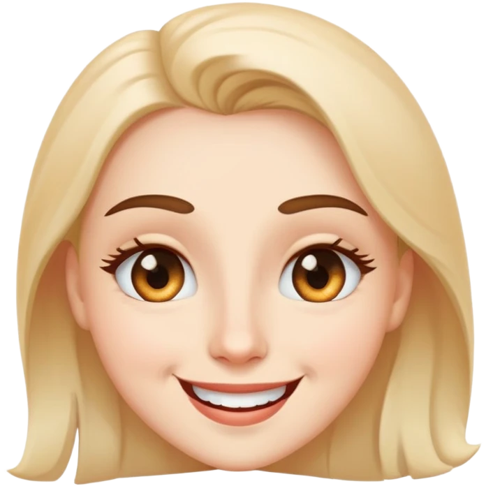 attractive face with winking eye and smile emoji