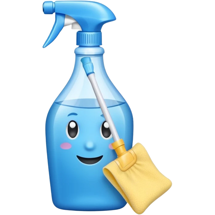 cleaning product and rag emoji