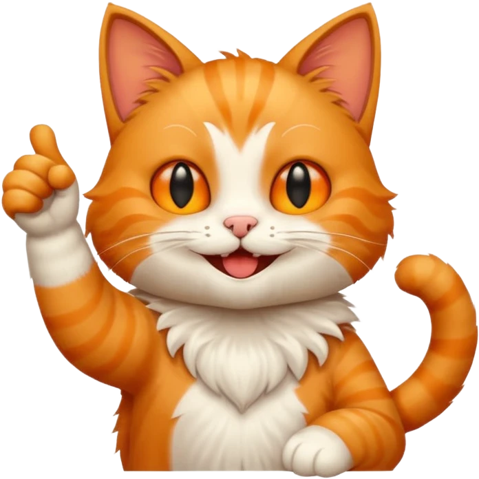 Cat giving thumbs up emoji