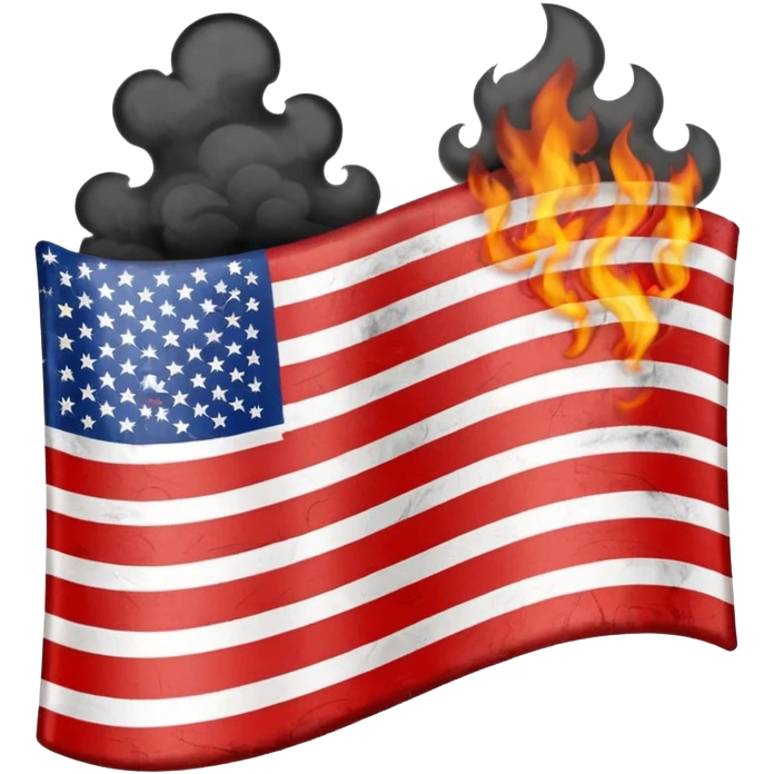 Burning american flag emoji