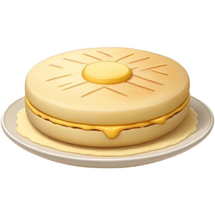 Cinematic Realistic image of a simple, single Colombian arepa, rendered with soft, golden cornmeal textures and delicate, crispy edges, set on a neutral background with gentle, natural lighting that highlights its traditional, comforting simplicity. emoji