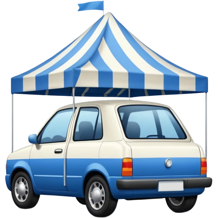Tent on car emoji