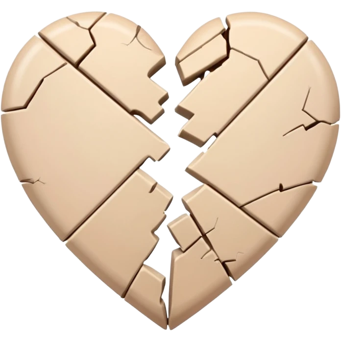broken heart beige pastel emoji