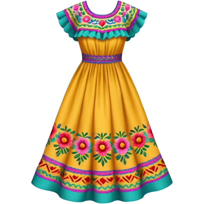 mexican patterned dress emoji