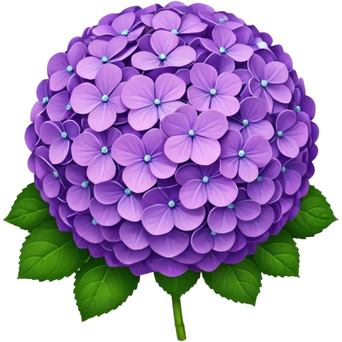 A purple hydrangea flower emoji