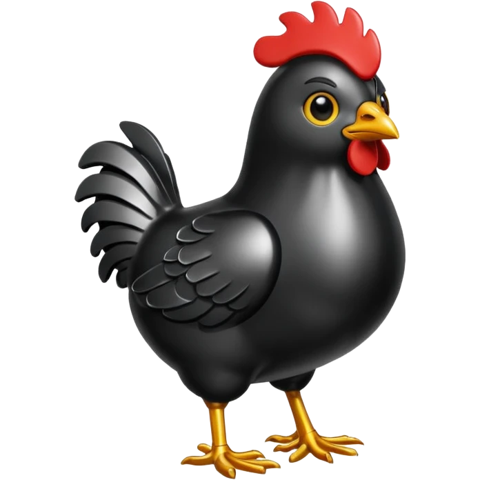 coal metal chicken emoji