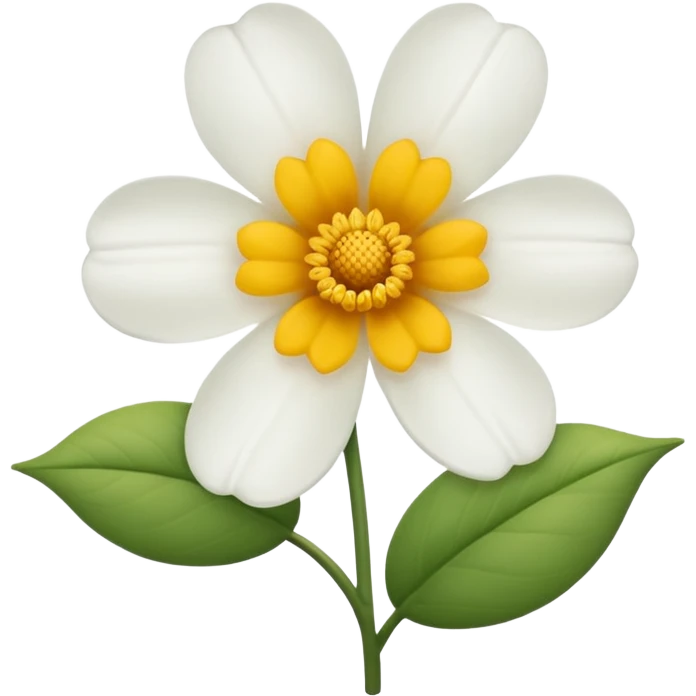 Flor branca sem caule  emoji