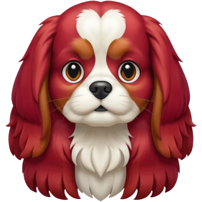 ruby colored king charles cavalier emoji