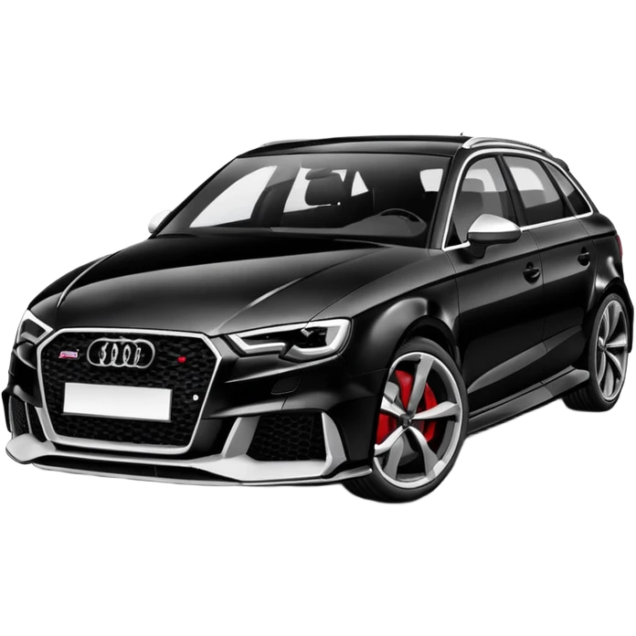An Audi RS3 Sportback Black  emoji