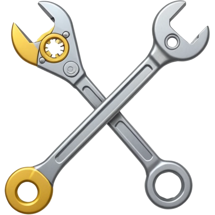 Adjustable wrench, emoji style, with professional lighting, no face on objects, white background emoji