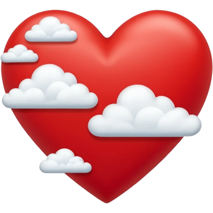 corazón con nubes emoji
