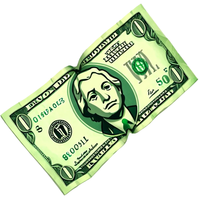 Falling value of the dollar emoji