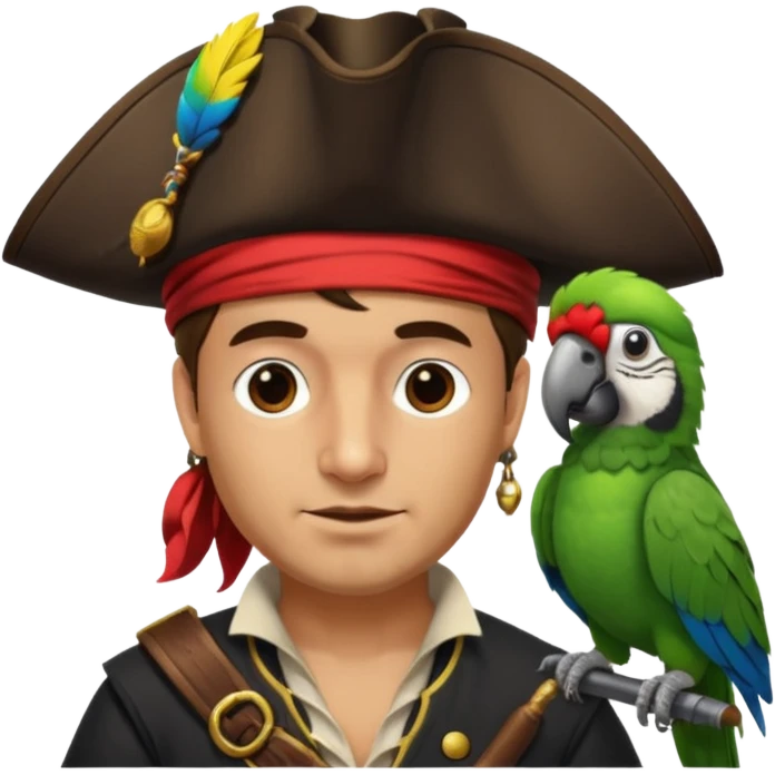 pirate and parrot emoji