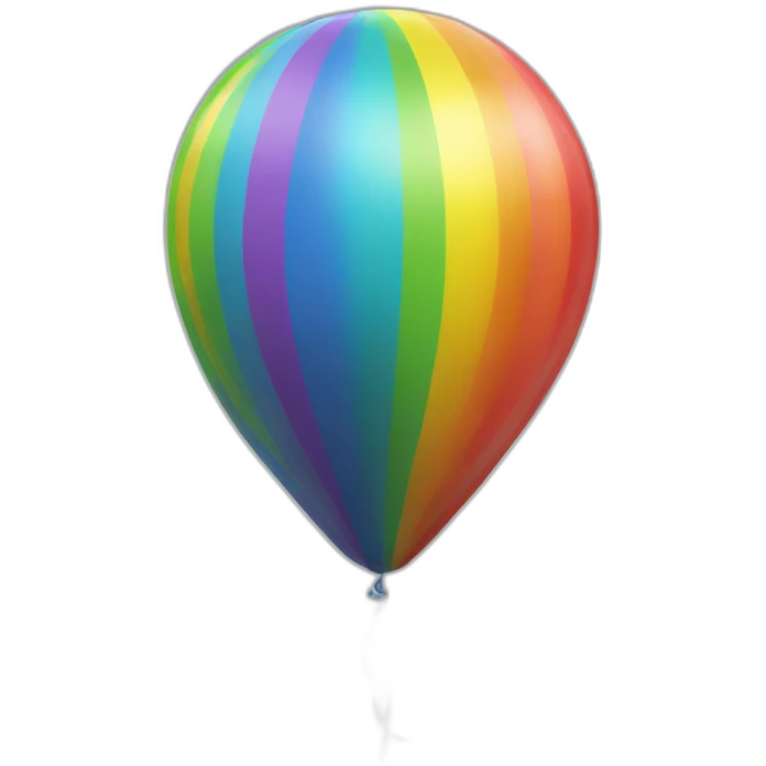 Rainbow balloon emoji