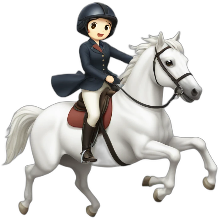 white-hourse-with-jumping-compelition-rider—japanese-girl emoji