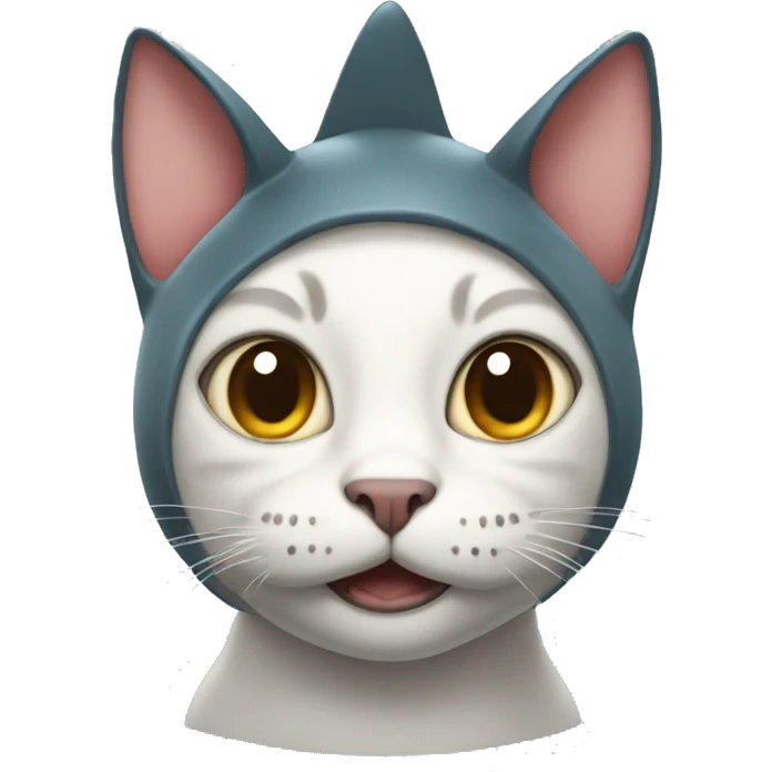 cat with shark on head emoji