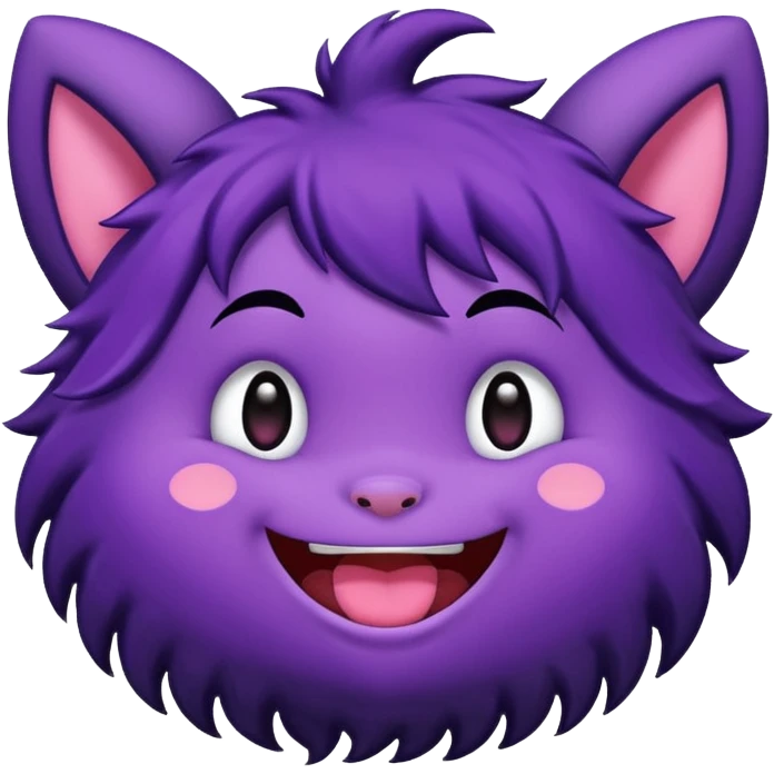 Purple Kuromi laughing
 emoji