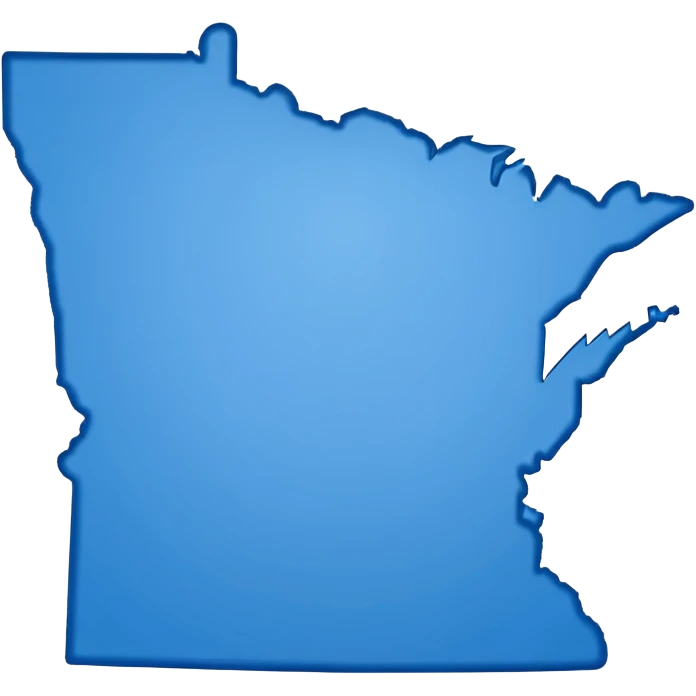 state of minnesota, plain white outline. emoji