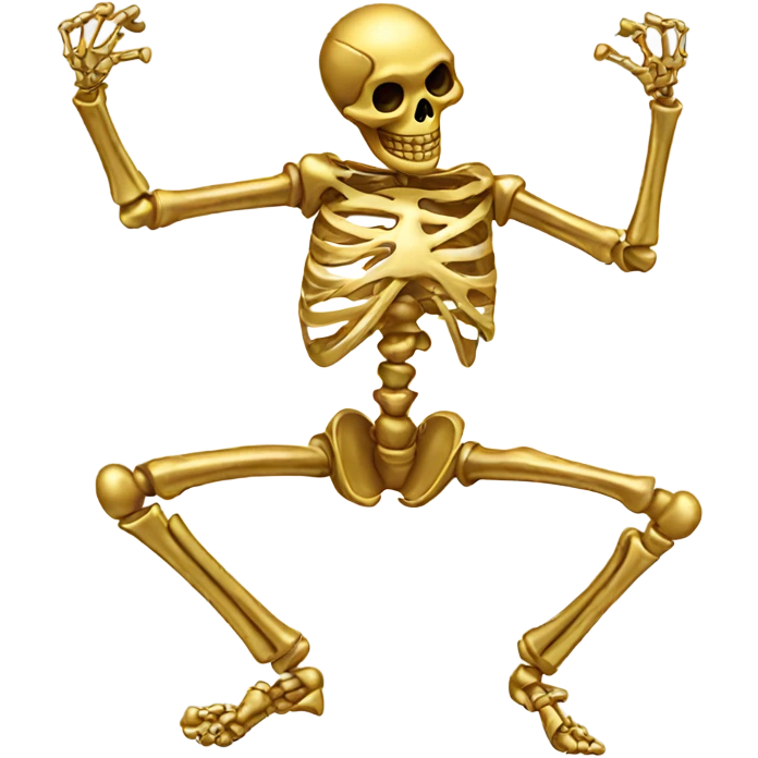 golden skeleton dancing emoji